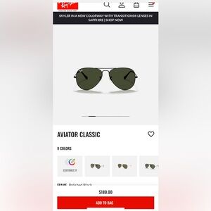 Ray-Ban Aviator sunglasses, never worn!